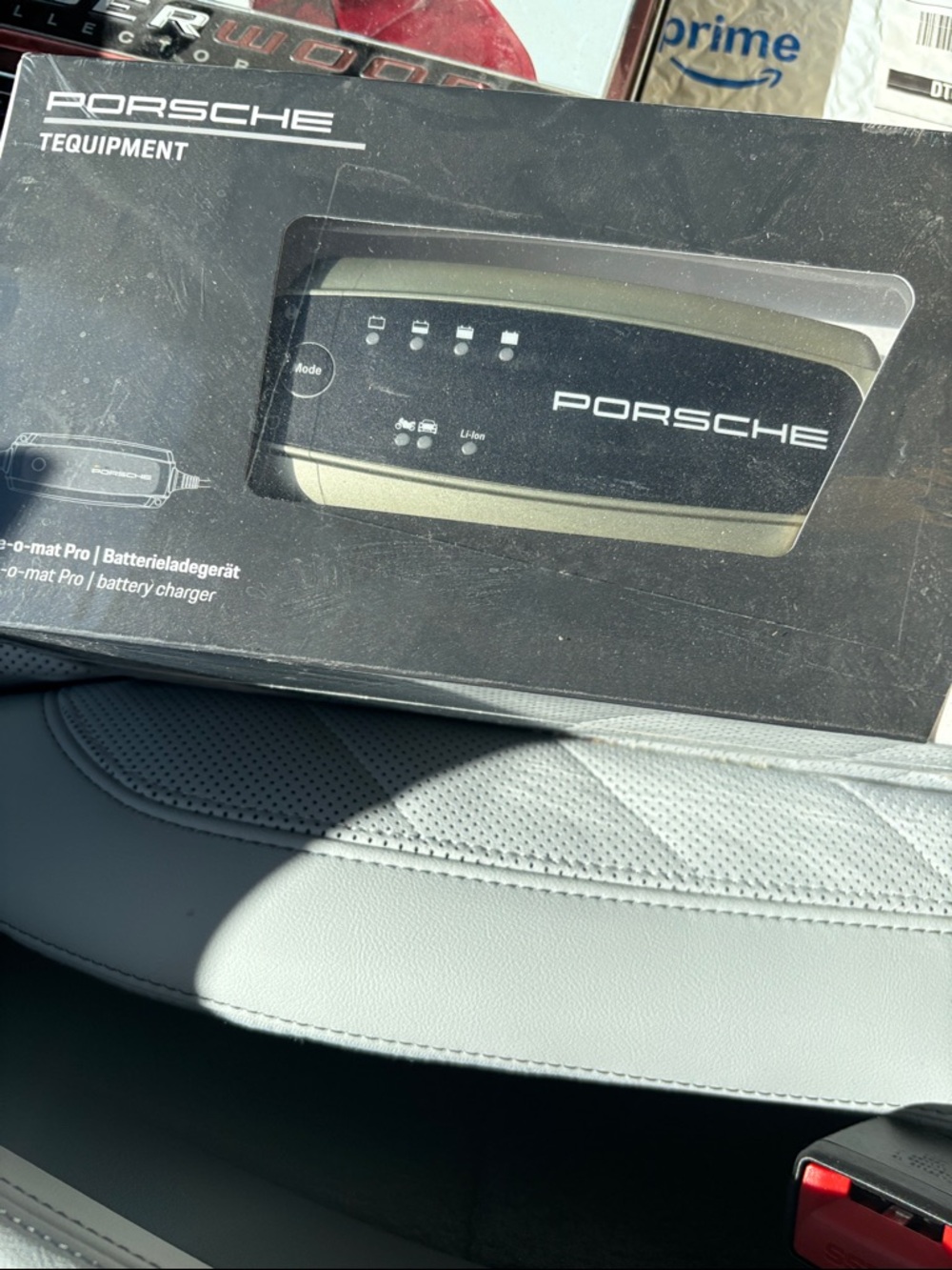 Porsche Battery Charger - Black with Silver Accents